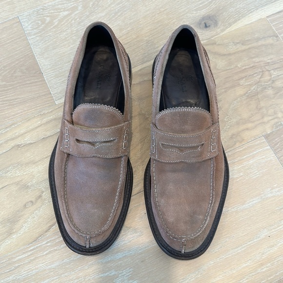 Canali Men’s Suede Penny Loafers Size 43 Italy Business Career Preppy Leather main image 9